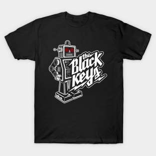 The Black Keys Retro Rockin' Red-Eyed Robot (Single-Sided) T-Shirt